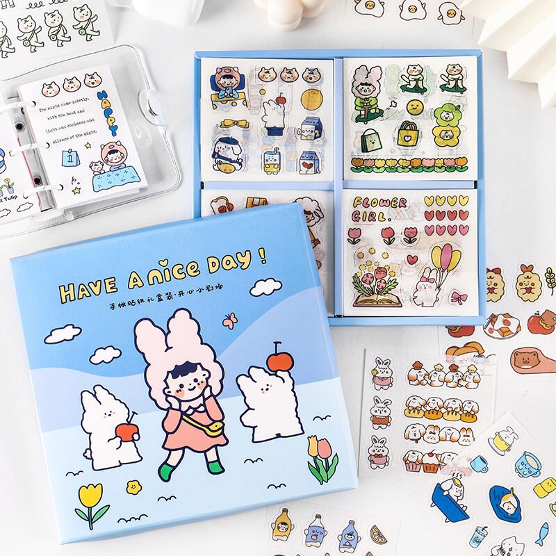 Handbook Sticker Set Handbook Decorative Small Pattern