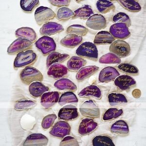 Custom Agate Stone Wedding Seat Card Seat Card Table Card