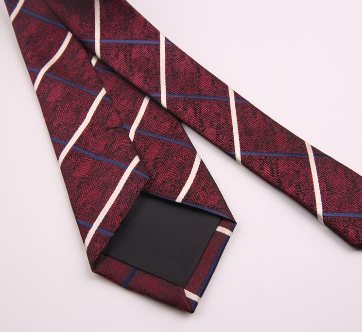 Men's Polyester Striped Flower Fashion Business Formal Tie - Image 2