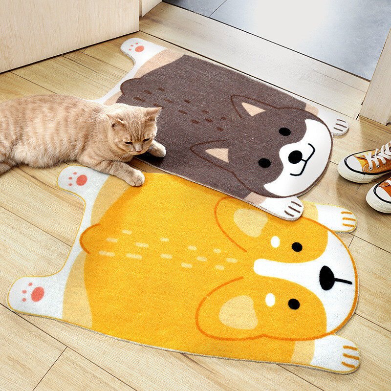 Cartoon Shiba Inu Corgi doormat - Image 5