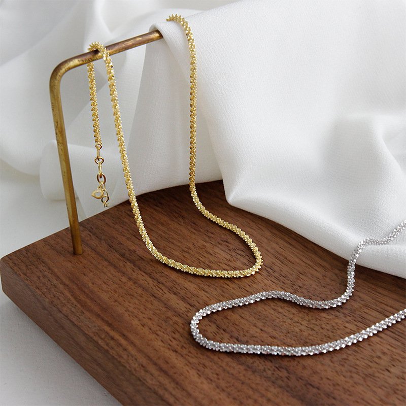 S925 Sterling Silver Necklace Gypsophila Clavicle Necklace - Image 3