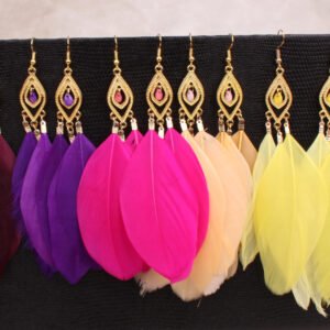 European and American feather earrings earrings National feathers Earrings