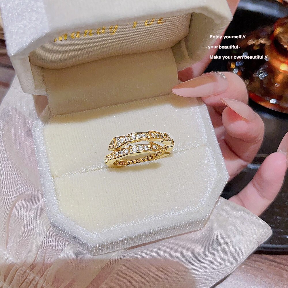 Dainty Zircon Open Ring, Niche High-Grade Design, Adjustable Daily Accessory - Image 2