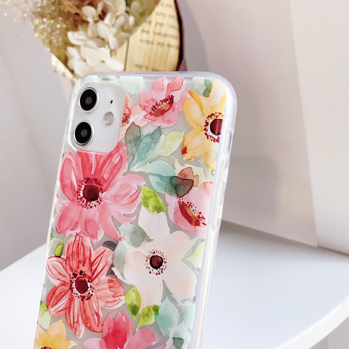 Compatible with Apple , Flower silicone phone case - Image 4