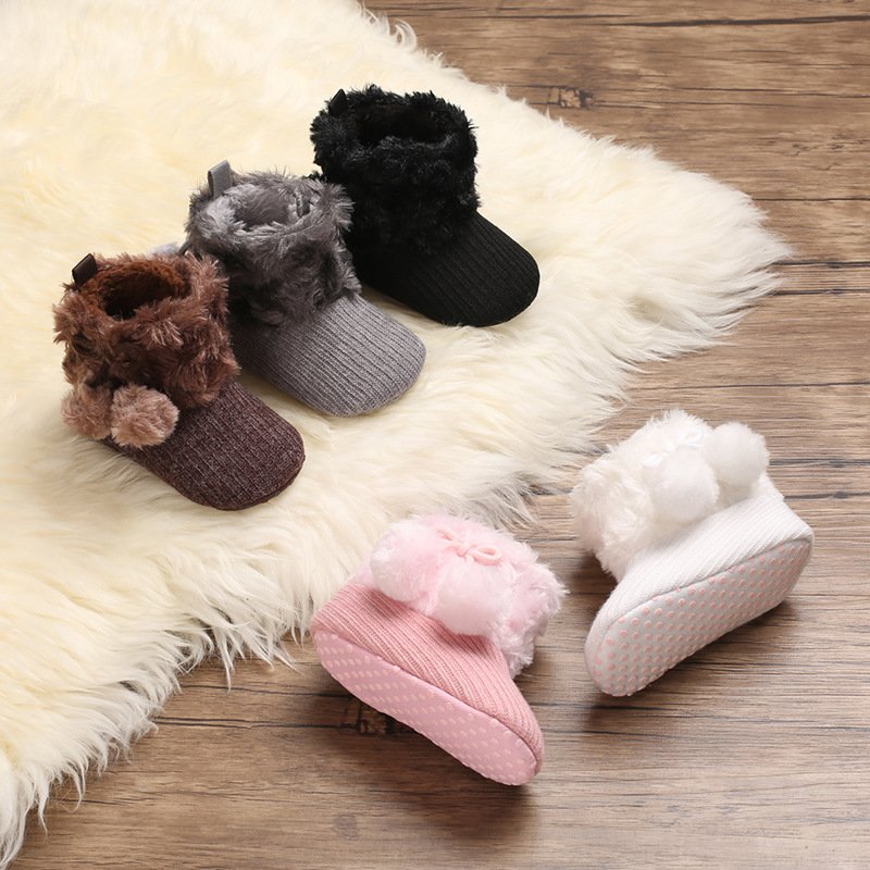 Cute princess wool ball cotton shoes - Image 3