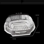 Nou Camp football stadium assembly model