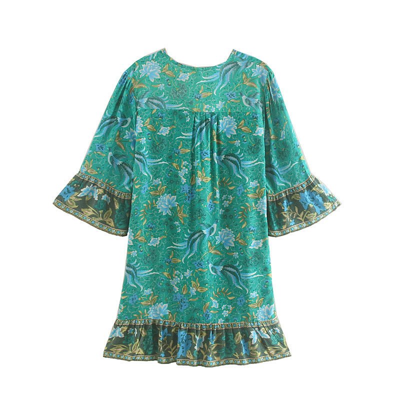Printed sleeve dress - Image 2