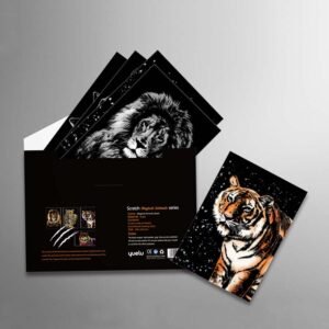 Colorful animal scratch paper