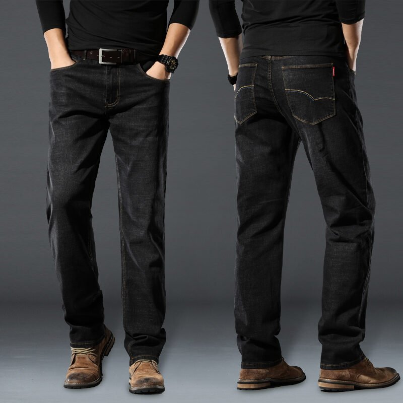 High Elastic Men's Straight Loose Spring And Autumn Jeans - Image 6