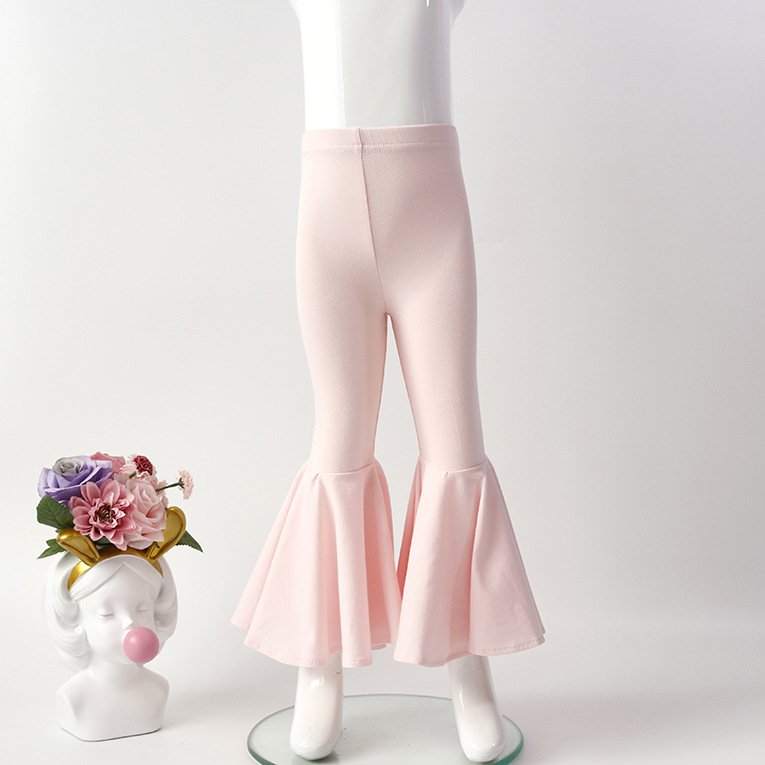 Children's Bottoming Stretch Cotton-trimmed Oversized Flared Trousers - Image 3