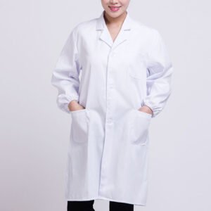 Long-sleeved white coat