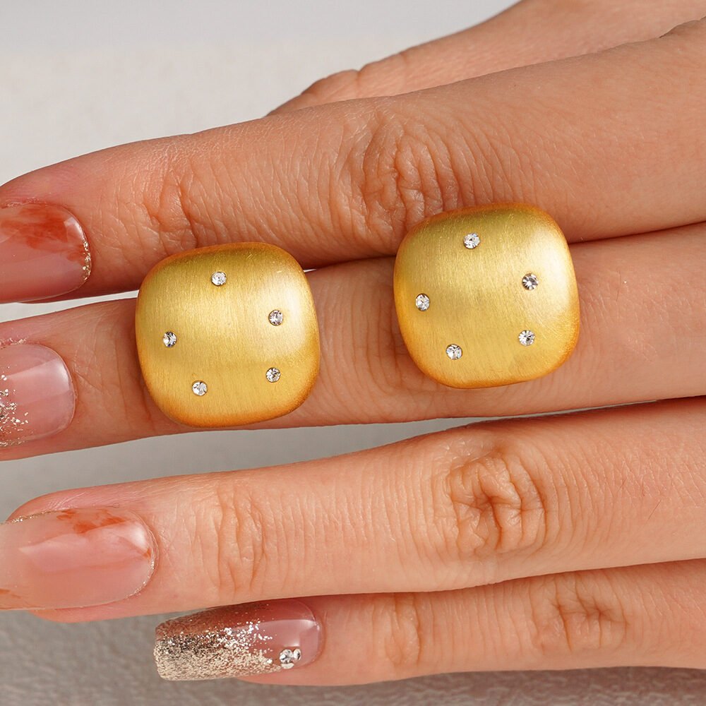 French-style Vintage Chic Minimalist Geometric Earrings - Image 6