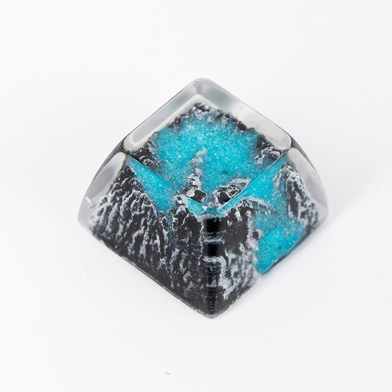 Mechanical Keyboard Snow Mountain Volcano Bird Home Epoxy Resin Keycap - Image 9