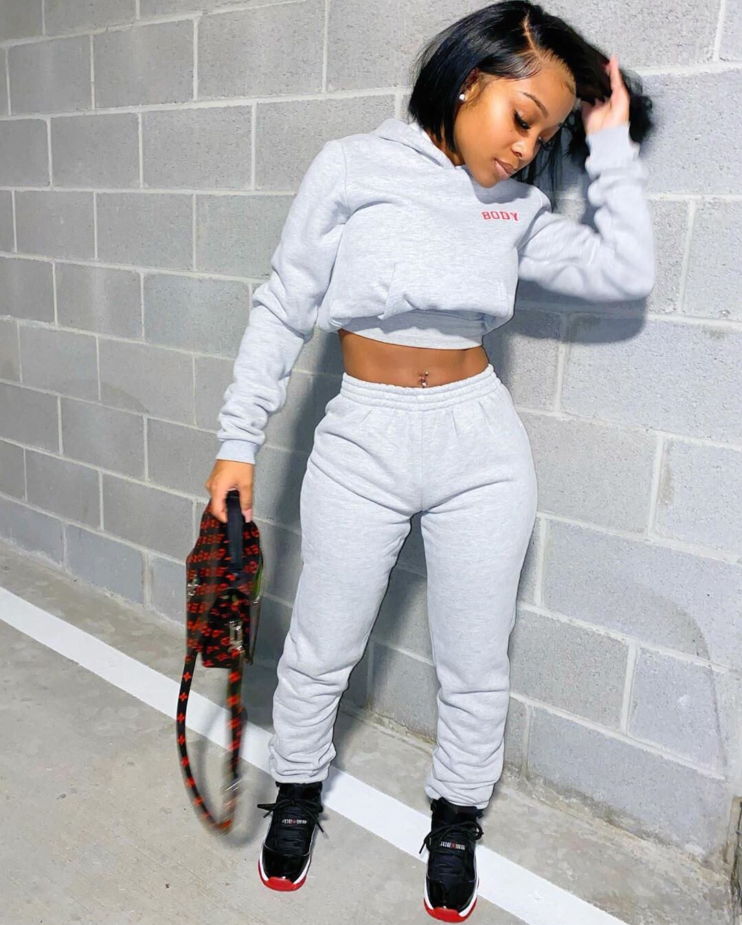 Solid color sweatshirt sports letter suit - Image 3