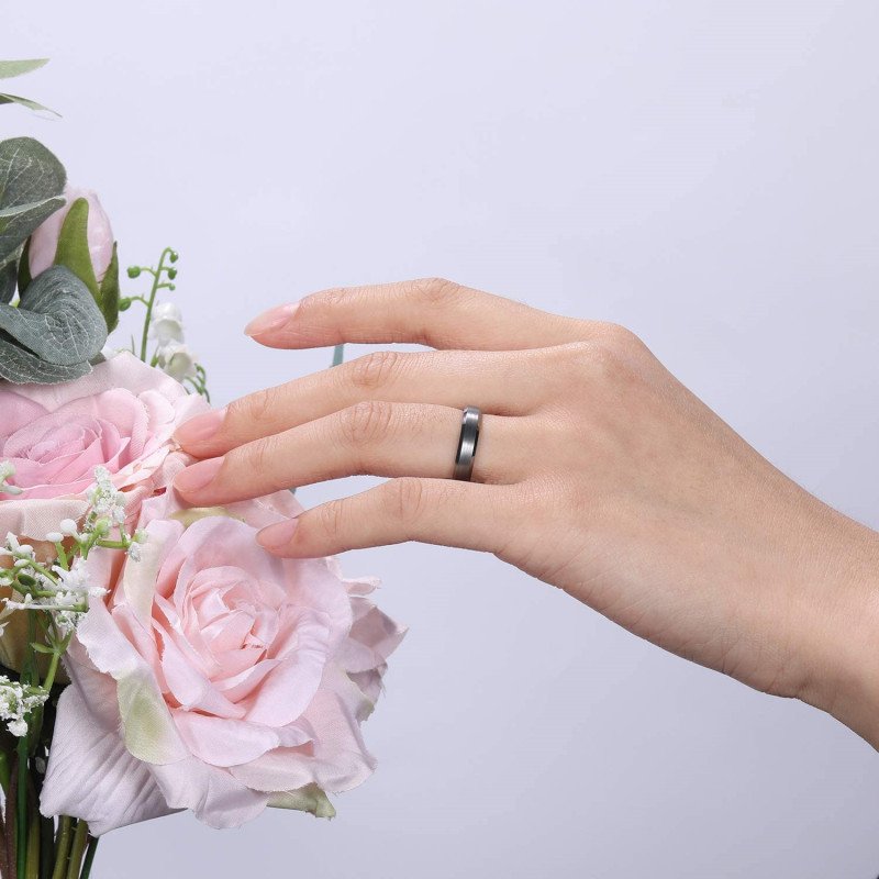 4mm Plus Creative Inner Blue Silver Ring - Image 4