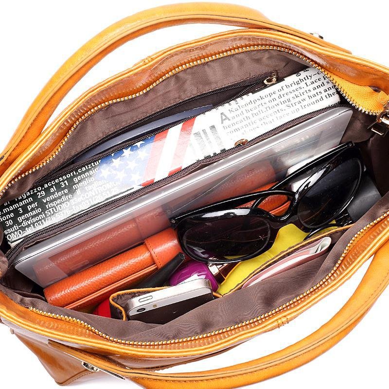 Simple leather shoulder bag - Image 5
