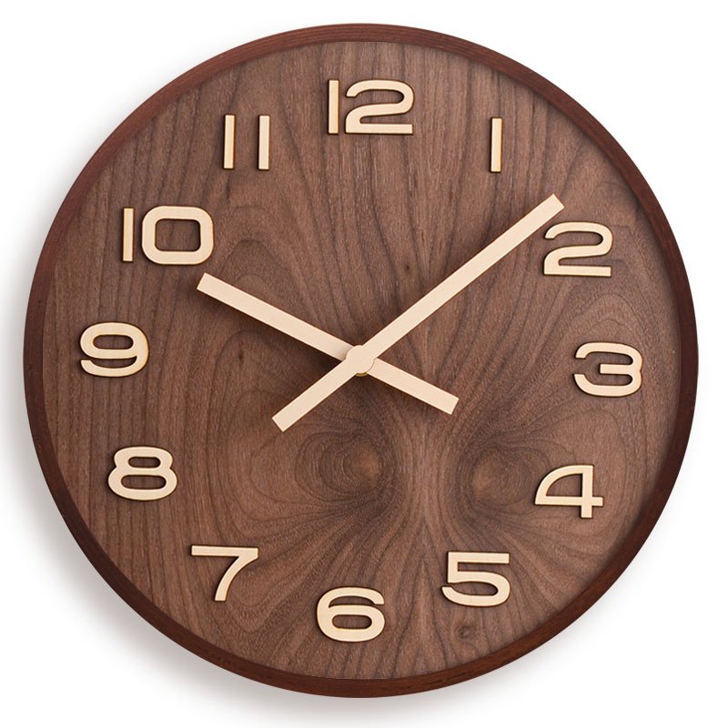 Simple Chinese Style Wall Clock Wooden Modern Home Living Room Decoration - Image 5