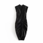 Niche Design Pleated Single-Breasted Hip Skirt