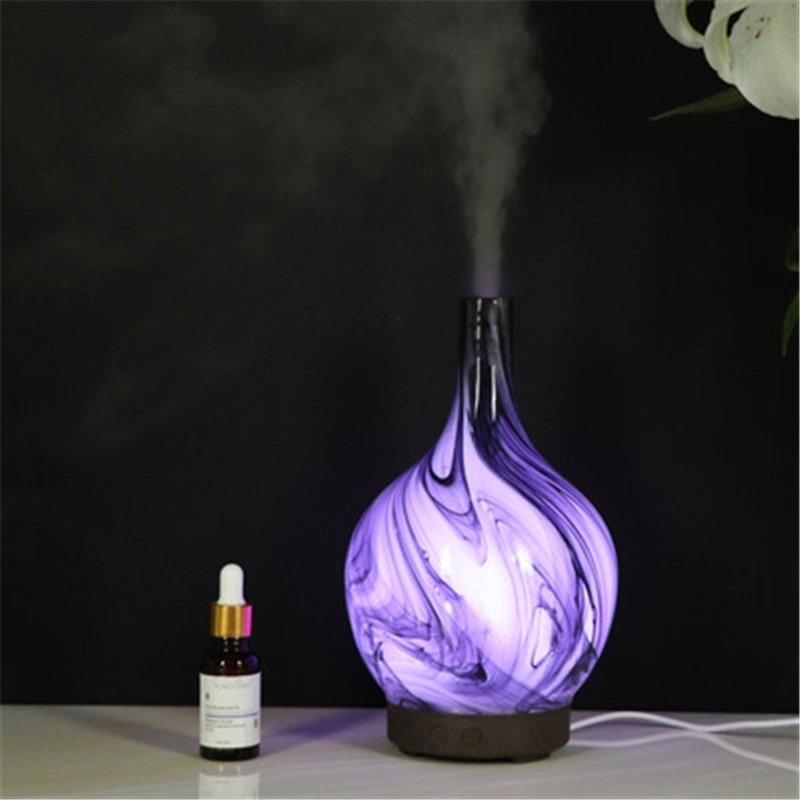 Black and White Gray Ceramic Ultrasonic Aroma Diffuser - Image 2