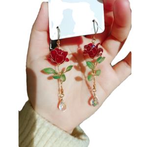 Tea Fragrance Plant Flower Making Liquid Ornament Ear Stud