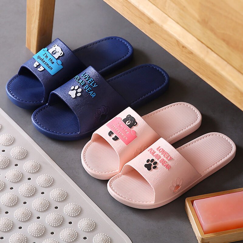 Black bear bathroom bath non-slip slippers - Image 3