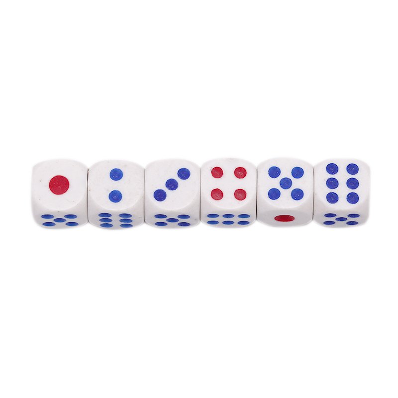 Red and blue dot ordinary dice - Image 6
