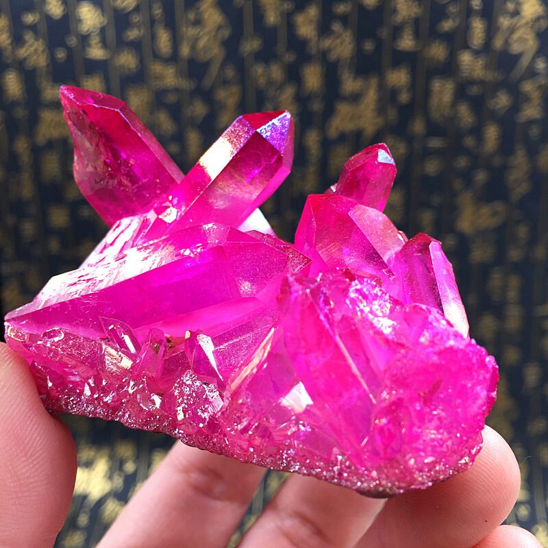 Natural Rose Red Crystal Cluster Purification And Degaussing Office Ornaments - Image 2