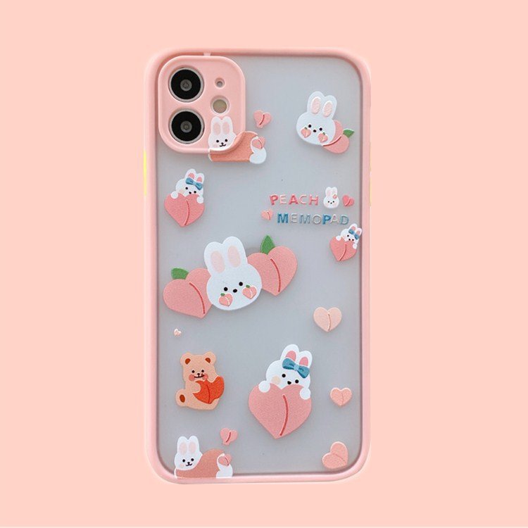Summer peach cute rabbit suitable for mobile phone case