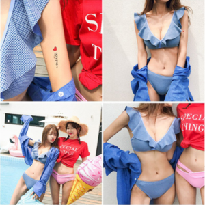 Two-piece Bikini Sexy Small Breasts Gathered