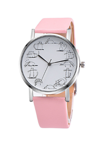 Lazy Cute Cat Female Child Student Watch - Image 4