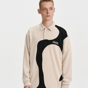 Panel Long-sleeved POLO Contrast And Simple Design