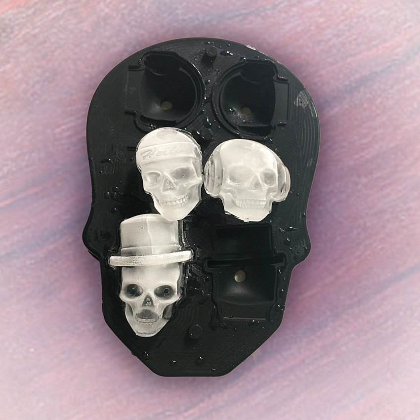 Creative 3D Mold Skull Silicone Ice Box