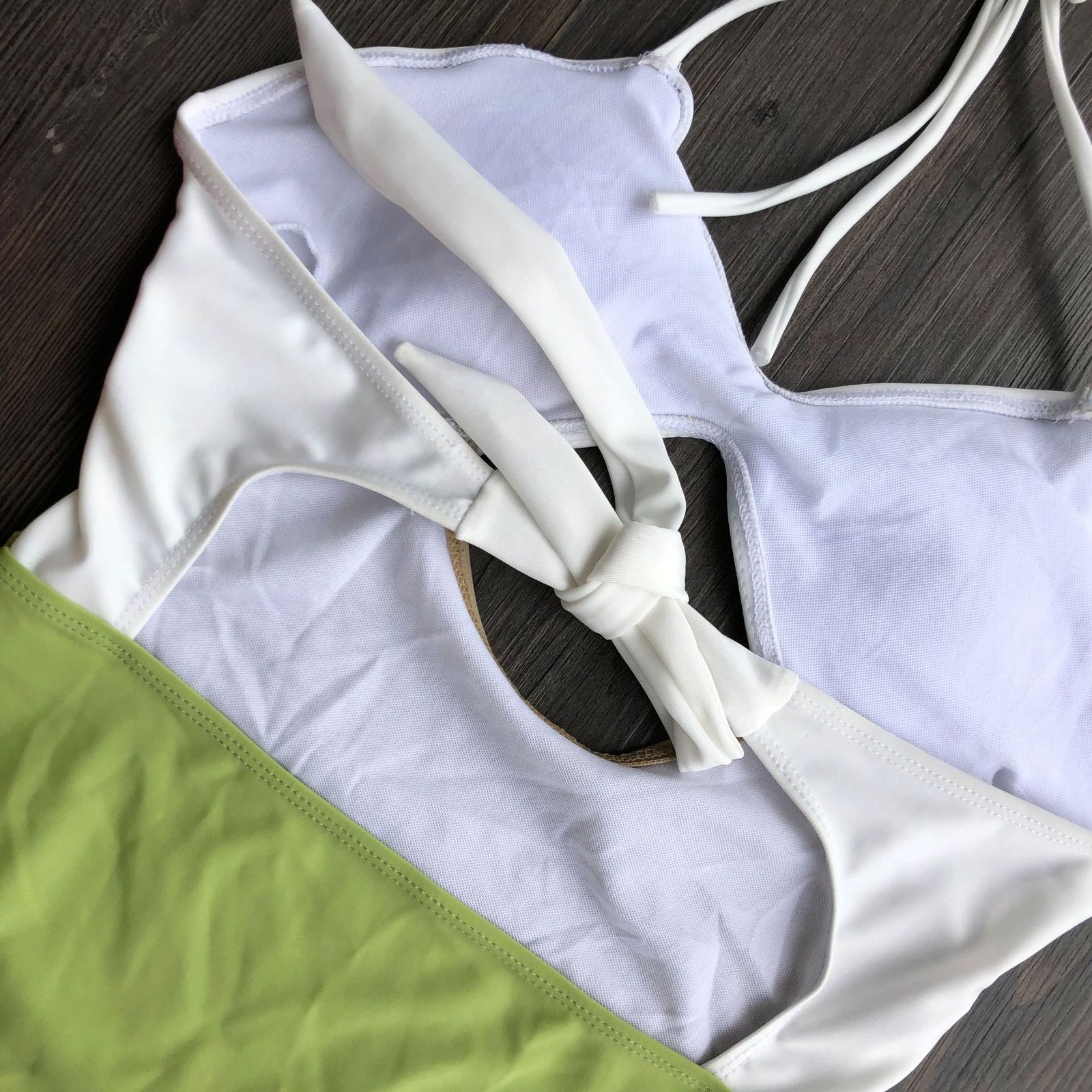 Sexy swimsuit with stitching one-piece bikini - Image 5