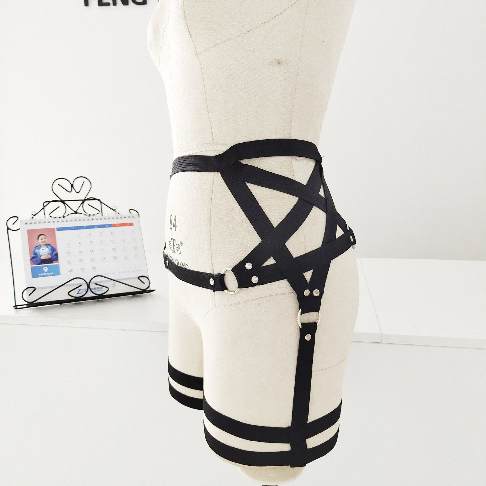 Harajuku style pentagram Gothic garter leg - Image 5