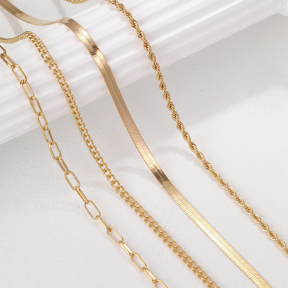 New Multi-layer Stacking Necklace Personality Chain Necklace Hip-hop Europe And The United States Cross-border Twist Chain Necklace Necklace - Image 6