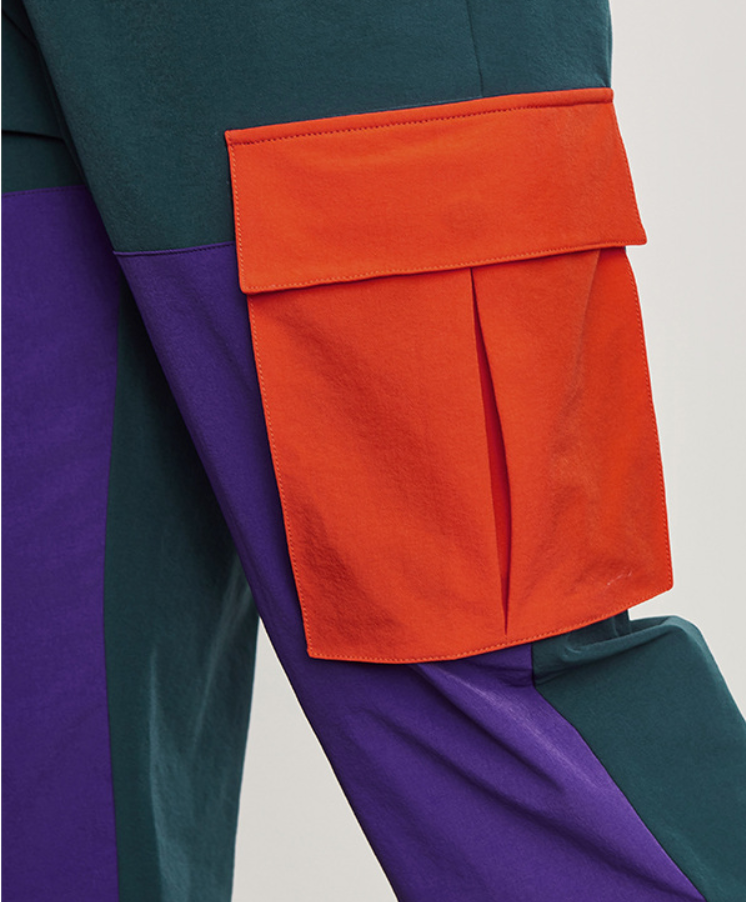 Pocket Contrast Color Stitching Beam Casual Men's Windbreaker - Image 5
