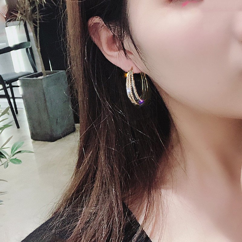 925 silver needle trend wild big circle earrings - Image 21