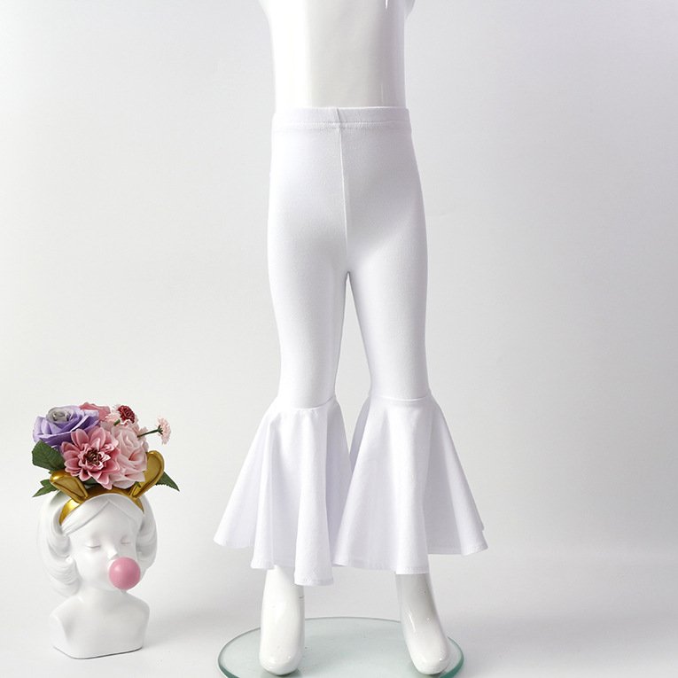 Children's Bottoming Stretch Cotton-trimmed Oversized Flared Trousers - Image 2