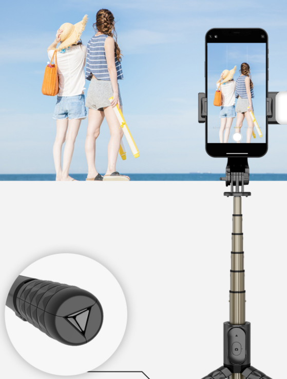Q10S Lighting Selfie Stick Bluetooth Live All-in-One Multifunctional Portable Tripod - Image 2