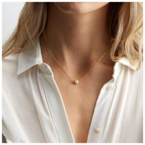 Bow tie titanium steel necklace