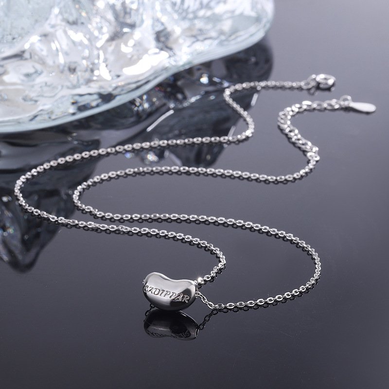 925 Silver Necklace Women's Sterling Silver Acacia Red Bean Pendant Light And Luxury Design