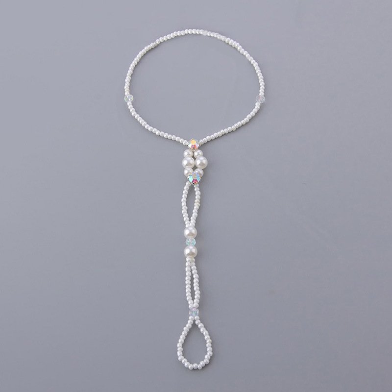 Niche Design Beach Pearl Stretch Anklet - Image 4