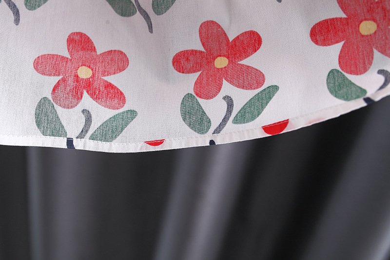 Summer New Style Full Of Small Flowers Cotton Dress Girls Korean Style Dress Get Bow Bamboo Basket Bag - Image 10