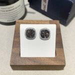 Retro French Crystal Square Earstuds For Women