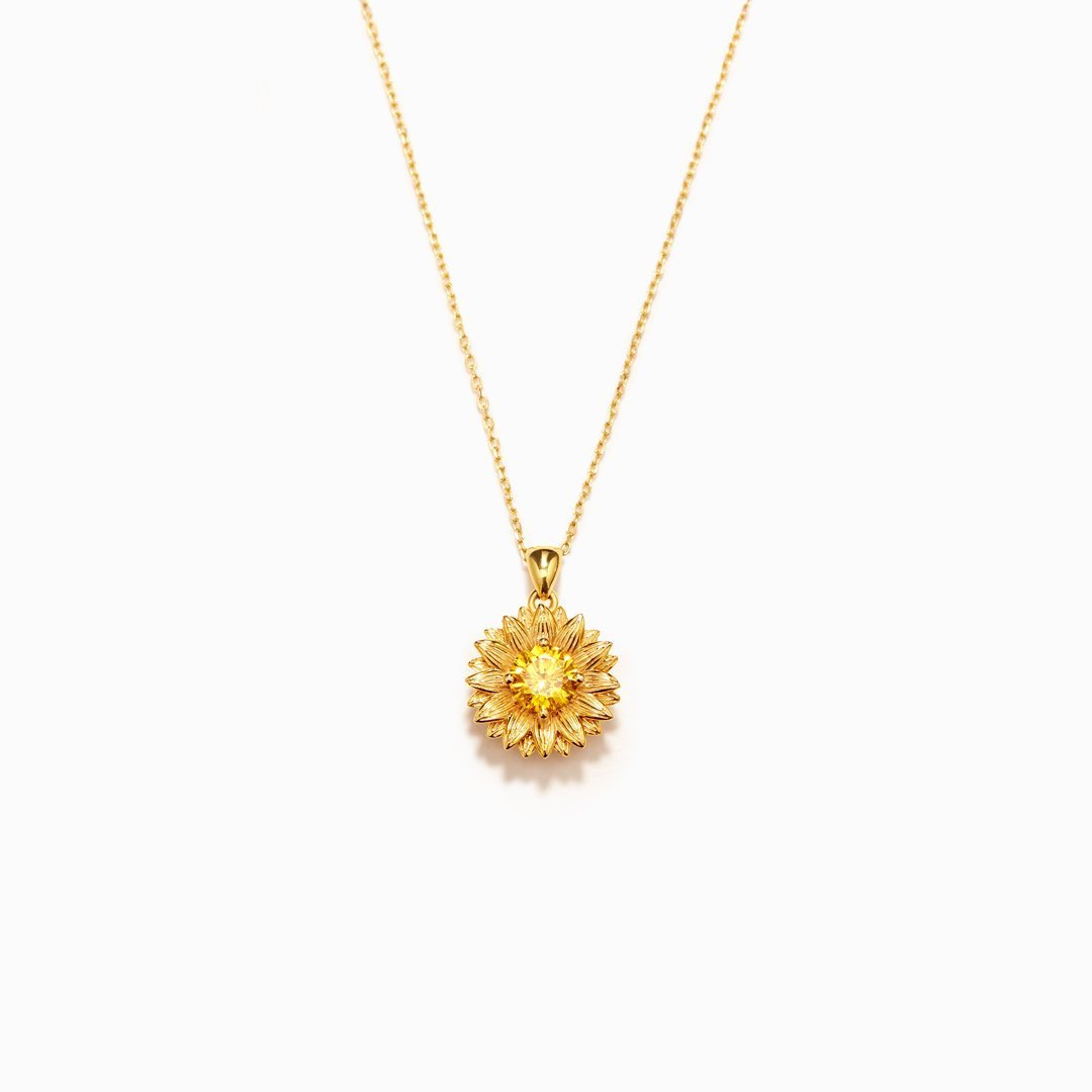Women's European And American Simple Sunflower Pendant Necklace - Image 3