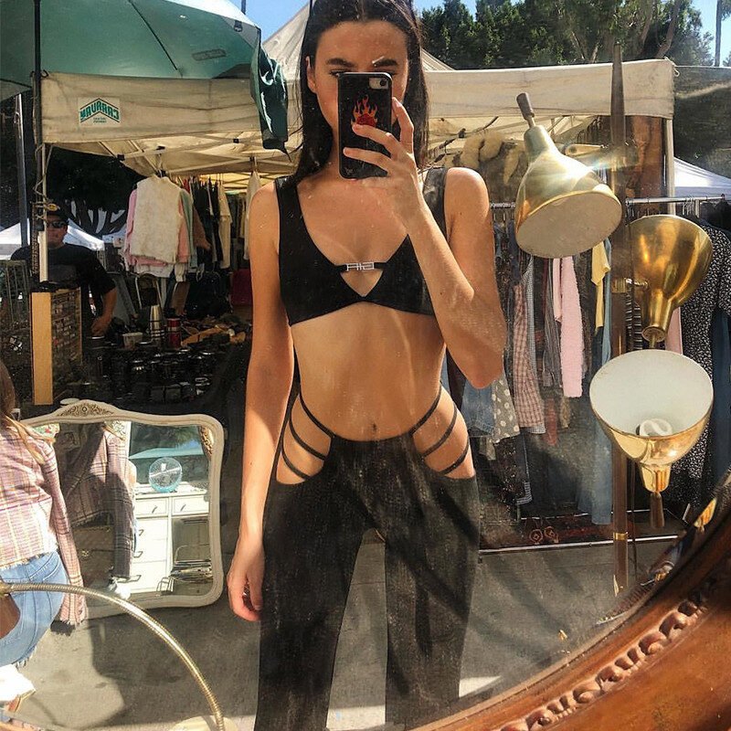 Women's Wide Leg Pants Flare Pants - Image 2