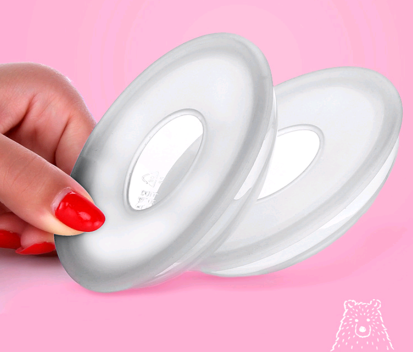 Portable silicone breathable breast milk collector breast pad Washable silicone spill breast pad breastfeeding pad - Image 3