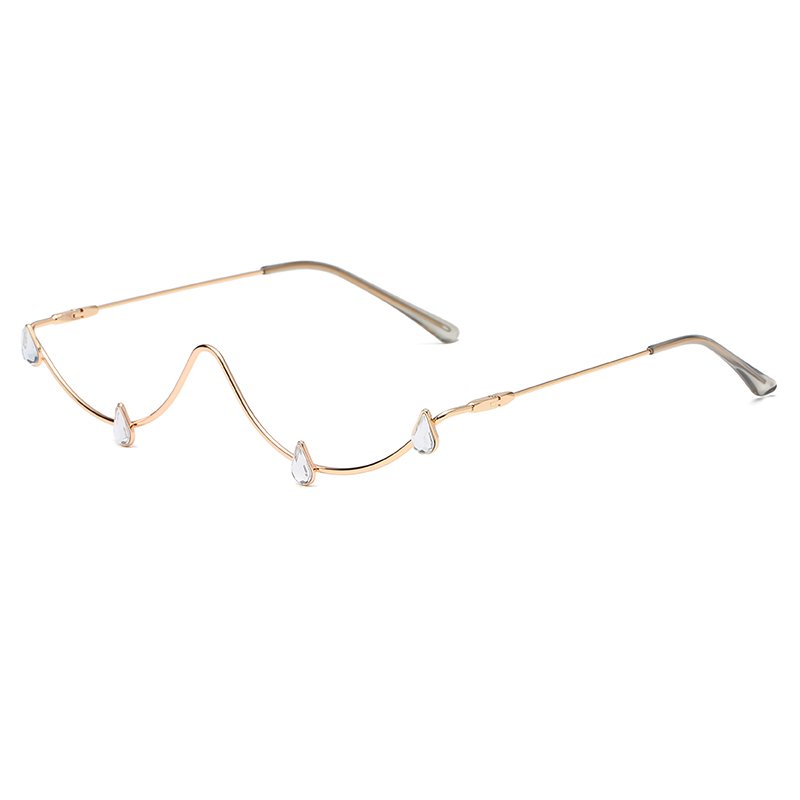 Lower Half Frame Lens Free Decorative Glasses New Fashion - Image 2