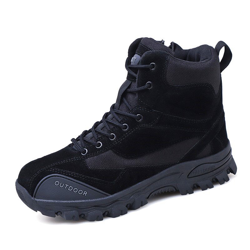 Men's Warm Snow Boots Cowhide Leather Military Shoes Men Waterproof Winter Boots - Image 5