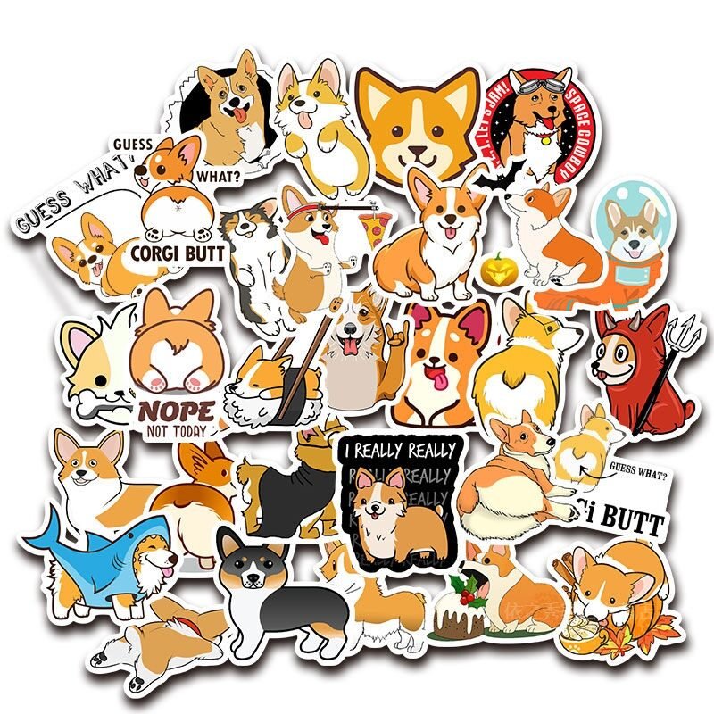50 cute and adorable Corgi stickers - Image 2